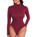Women's Clothing Autumn And Winter High Collar Fine Thread Long Sleeve Triangle Jumpsuit Slimming And Slimming Sports Fitness Yoga Jumpsuit_ecoleips.com
