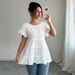 Women's Clothing Simple Fashion Ruffled Short Sleeved Women's T Shirt Women's Clothing Pring And Summer_ecoleips.com