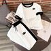 Women's Clothing Women's Loose Comfortable T-Shirt Drawstring Pants Set Summer Casual Short Sleeve Print For Formal & Casual For Women_ecoleips.com