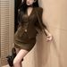 girl Elegant High-End With Long Sleeve Waist-Cinching Blazer Bodycon Skirt For Women, Spring And Autumn Two-Piece Set_ecoleips.com