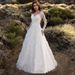 Women's One Shoulder Long Sleeve Wedding Dress with Long Skirt_ecoleips.com
