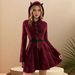 Women's Gothic Velvet Hooded Long Sleeve Panel Bodycon Maxi Dress – Plus Size Cat Ear Evening Gown_ecoleips.com