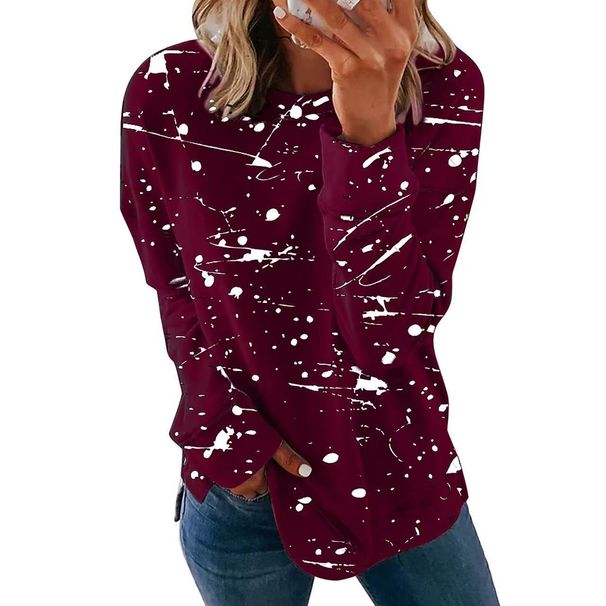 Women's Oversized Print Fleece Sweatshirt - Long Sleeve Crewneck Pullover With 3d Graphic Design, Comfortable Loose Fit, Multiple Colors_ecoleips.com