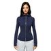 Women's Hooded Cardigan Yoga Top Long Sleeve Stand Collar Zipper Fitness Jacket Sports Running_ecoleips.com