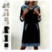 2026 European And American Cross-border New Women's Casual Patchwork Button Long-sleeve Sweatshirt Dress_ecoleips.com