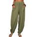 Women's Casual Loose Harem Pants Cotton Linen Blend Comfortable Home Wear European American Style Spring Autumn Summer_ecoleips.com