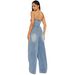 Women's Strapless Denim Jumpsuit – Off-the-Shoulder Wide Leg Romper, Light Blue, Sizes S-2XL_ecoleips.com