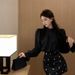 Satin Shirt French-style High-end Suit For Women, Spring Rhinestone Bodycon Mini Skirt, Elegant Lady Two-piece Set_ecoleips.com