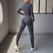 Women's Clothing Slim Fit Yoga Set High Elastic High-Performance Zip-Up Yoga Set - Slim Fit Stretch Workout Outfit | Gym To Street Versatile Wear_ecoleips.com