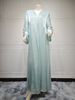 Women's Clothing Muslim Robe Abaya Dubai Wear Bright Silk Dress Ins Trend_ecoleips.com