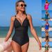 Women's One-Piece Swimsuit With Mesh Insert - High Elasticity, Comfortable & Stylish For Swimming & Beach_ecoleips.com