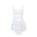 JY23665 Summer New Sexy Hot Girl Strap Fashionable Elegant Slim Fit Ruffle Lace A-line Dress_ecoleips.com