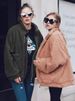 Long-Sleeved, Plush Zipper Loose Solid-Color Women's Coat For Autumn And Winter_ecoleips.com