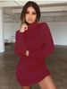 Women's Sexy High Neck Knitted Dress Slim Fit Long Sleeve European American Style Autumn Winter Fashion_ecoleips.com