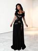 Women's Clothing Women's Elegant Lace Trimmed Sheer Slit Dress Slim Fit Long Dress Sexy For Formal & Casual For Women_ecoleips.com