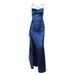 New Star Style Sexy Slim Gathered Slit Satin Dress Maxi Skirt_ecoleips.com