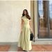 Women's Clothing Spring And Summer Women's Dress Elegant Temperament Oblique Collar Solid Color High Collar Pleated Slim Dress_ecoleips.com