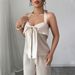 Women's Clothing Temperament Elegant Style Halter Neck Vest Straight Trousers Suit Women's Clothing Summer_ecoleips.com