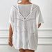 Sexy Knitted Beach Cover-Up Dress - Hollow Out Solid Color Sun Protection Bikini Wrap, European & American Summer Style_ecoleips.com