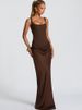 JULISSA MO Patchwork Satin Sexy Sleeveless Women Maxi Dress Coffee Spaghetti Strap High Waist Dress Slim Elegant Party Clubwear_ecoleips.com