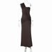 Women's Clothing 2025 Winter New Fashion Sexy Side Cutout Cross-Strap One-Shoulder Dress Wholesale_ecoleips.com