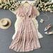 Women's Seaside Resort Dress V Neck Slim Waist Long Gown For Spring Autumn 2023 Fashionable Cross Border Style_ecoleips.com