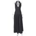 Summer Sexy V-Neck Halter Neck Women's Dress European American Style Tie Backless Polka Dot New 2025_ecoleips.com