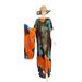 Elegant Fashion Muslim Robe Printed Loose Women's Straight Set Wholesale_ecoleips.com