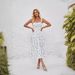 Cross-border European American Summer Style Sleeveless French Dress With Side Slit And Printed Pattern For Women_ecoleips.com