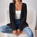 Women's Ribbed Brushed Solid Color Cardigan Autumn/Winter New European American Style Clothing Outerwear_ecoleips.com