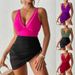 Women’s One-Piece Swimsuit – Sheer Mesh Overlay, Sexy High-Cut Design & Adjustable Straps (Quick-Dry, UPF 50+, Tummy Control)_ecoleips.com