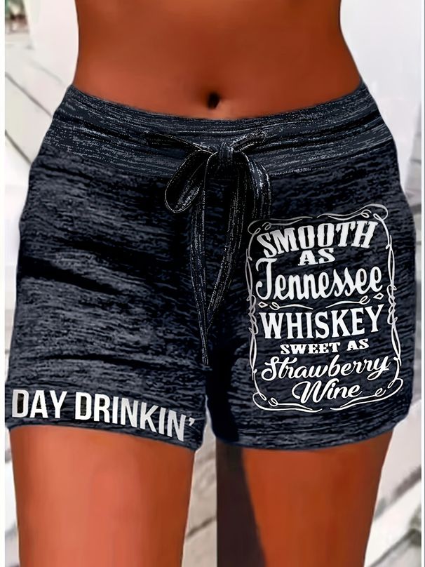 Cross-border Hot-selling Women's Summer Casual Shorts With Personalized Letter Prints, European And American Style Sexy_ecoleips.com