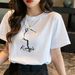 Large Size Cotton Short-sleeved T-shirt Women's Summer American Retro Loose Bottoming Shirt, Thin Design Crew Neck Top_ecoleips.com