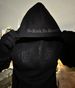 Men's Printed Hooded Sweatshirt – Streetwear Pullover With Subtle Glitter & Loose Fit (XS-XXL, Black/Pink, Spring )_ecoleips.com