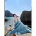 2025 Light Blue Resort Style Backless Halter Neck Bohemian Heavy Embroidery Long Dress For Women_ecoleips.com