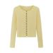 Eurean Style French Single-Breasted Long-Sleeve Wool Knit Cardigan For Women 2025 Early Spring New Slim Fit Slimming_ecoleips.com