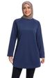 Arabic Muslim Women's Hui Ethnic Sports Top Solid Color Sweatshirt Y025_ecoleips.com