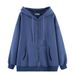Women's Fleece-Lined Zip-Up Hoodie – Oversized Korean Style Jacket, Thickened Warm Coat, Soft Polyester Blend For Fall & Winter (S-XXXL)_ecoleips.com