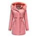 Army Green European And American Padded Cotton Pie Overcomes Women's Cotton-padded Clothes, New Removab Ur Collar Removable Hat Cotton-padded Clothes_ecoleips.com