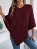 K Casual Solid Color Twisted Loose Hooded Sweater Coat For Women_ecoleips.com