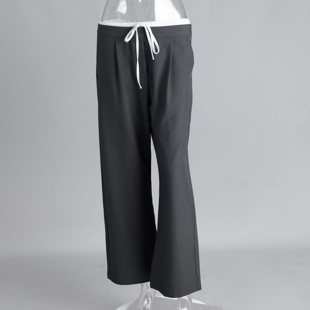 Women's Clothing Spring New Two Piece Lace Up Design Trousers Commuting Suit Trousers Women_ecoleips.com