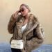 Women's Clothing Fashion Street Blasting Lapel Long Sleeved Fur Coat For Women Spring New Style Solid Color All Match Cardigan Fur Top_ecoleips.com
