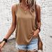 European And American Cross-Border Breathable Cotton Vest 's Loose V-Neck Sleeveless Comfortable T-Shirt For_ecoleips.com