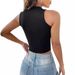 Patterned Hollow-out Ripped Tank Tight-fitting Inner Wear, Cropped Top, Summer Sleeveless Vest_ecoleips.com
