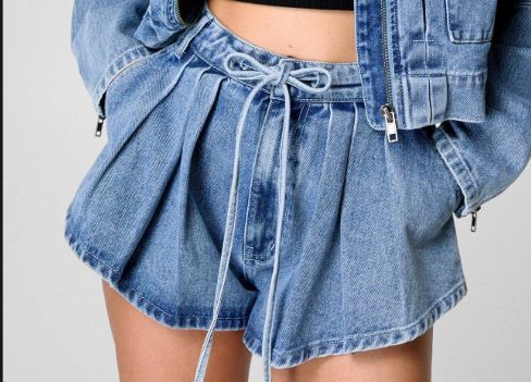 Women's Clothing Workwear Style Denim Jacket Women's High Waist Loose Slim Short Suit Women_ecoleips.com