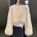 Big V-neck Fox Fur Jacket Autumn And Winter Temperament Short Fur Coat_ecoleips.com