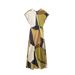 Women's Sleeveless Elegant Silk Satin Textured Printed Midi Dress 2025 Spring/Summer New European And American_ecoleips.com