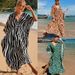 Women's Clothing Loose Robe Beach Jacket Seaside Vacation Sun Protection Outerwear Long Dress Bikini Shirt Swimsuit_ecoleips.com
