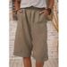 Aria Basics New Style Shorts, Knee-length Cross-border European And American Foreign Trade Women's Clothing, Solid Color Casual_ecoleips.com