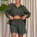Women's Long Sleeved Shirt And Loose Pants Two Piece Set Autumn/Winter Casual Fashion Thin Polyester Adult Size Regular_ecoleips.com